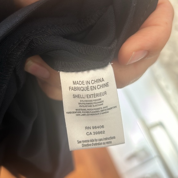 Theory Slyn Fixture Button-Front Ponte Skirt, Navy - Picture 8 of 9